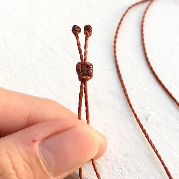 Earthy Chunky Carnelian Teardrop Rustic Rose Beaded (Brown) Necklace/Choker - Picture 4 of 4